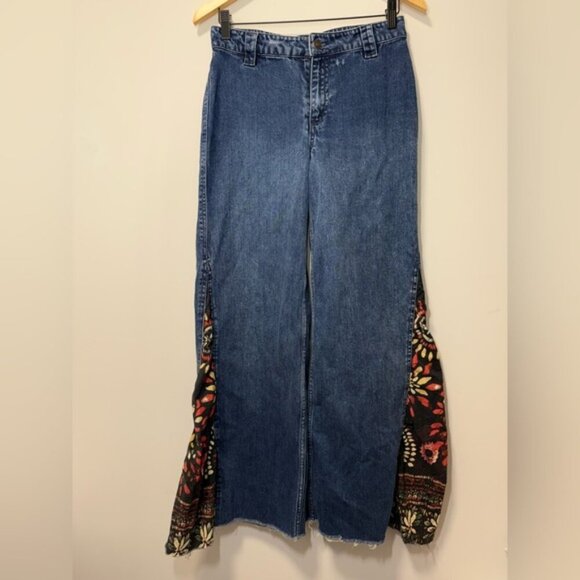 Free People Sahara Extreme Wide Leg Jeans Size 27 We The Free - Picture 6 of 13